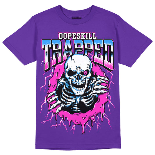Dunk Low Championship Court Purple DopeSkill Purple T-shirt Trapped Halloween Graphic Streetwear