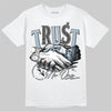 Jordan 40 “Blue Suede” DopeSkill T-Shirt Trust No One Graphic Streetwear - White