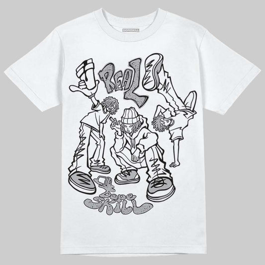 Jordan 4 OG “White Cement” DopeSkill T-Shirt Real Y2K Players Graphic Streetwear - White
