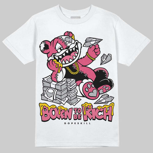 Balenciaga Runner White Fluo Pink DopeSkill T-Shirt Born To Be Rich Graphic Streetwear - White