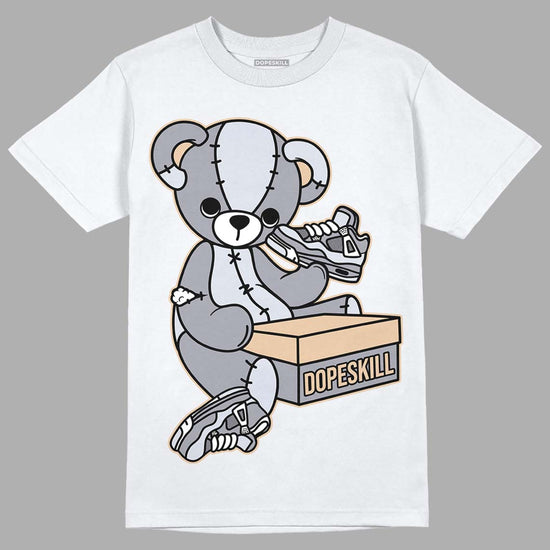 Jordan 4 Retro Frozen Moments DopeSkill T-Shirt Sneakerhead BEAR Graphic Streetwear - White 