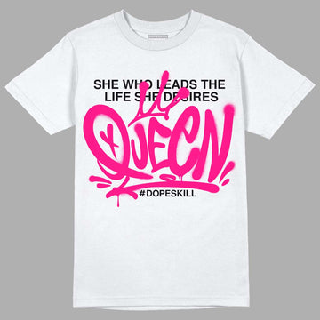 Jordan 1 Low GS “Fierce Pink” Dopeskill T-Shirt Queen Graphic Streetwear - White