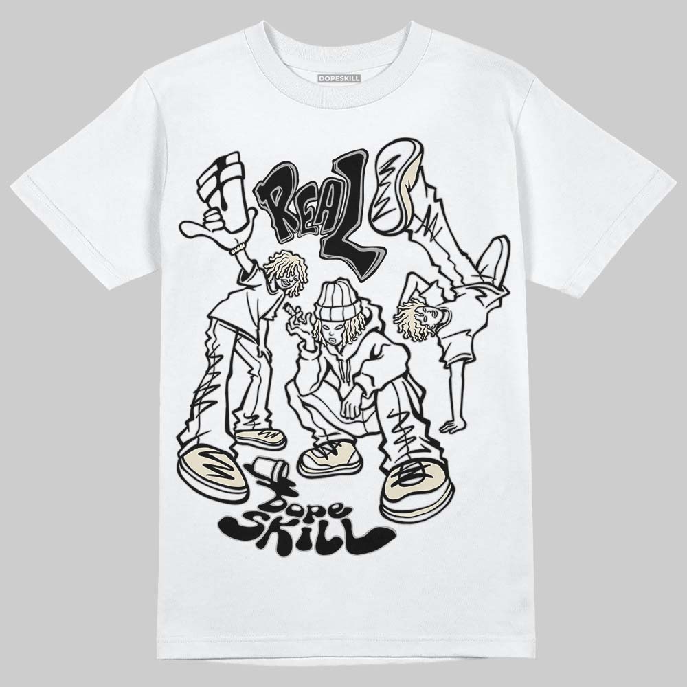 Jordan 5 Retro Reverse Metallic DopeSkill T-Shirt Real Y2K Players Graphic Streetwear - White