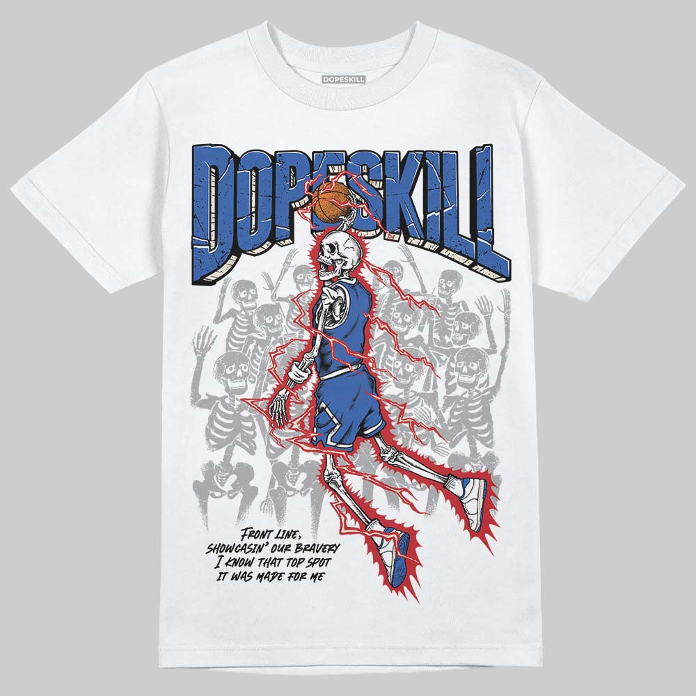 Jordan 1 Low Travis Scott x Fragment DopeSkill T-Shirt Thunder Dunk Graphic Streetwear - White