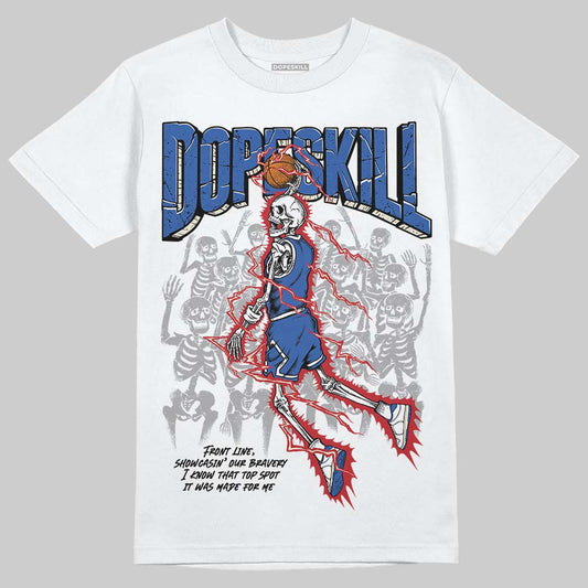 Jordan 1 Low Travis Scott x Fragment DopeSkill T-Shirt Thunder Dunk Graphic Streetwear - White