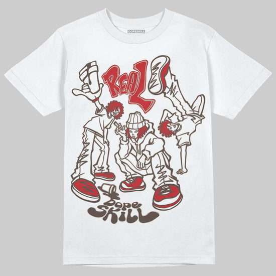 Adidas Samba OG Cloud White Better Scarlet Supplier Colour DopeSkill T-Shirt Real Y2K Players Graphic Streetwear - White