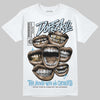 Jordan 4 Denim “Worn Blue” DopeSkill T-Shirt The Mouth With No Droughts Graphic Streetwear - White
