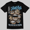 Jordan 4 Denim “Worn Blue” DopeSkill T-Shirt The Mouth With No Droughts Graphic Streetwear - Black