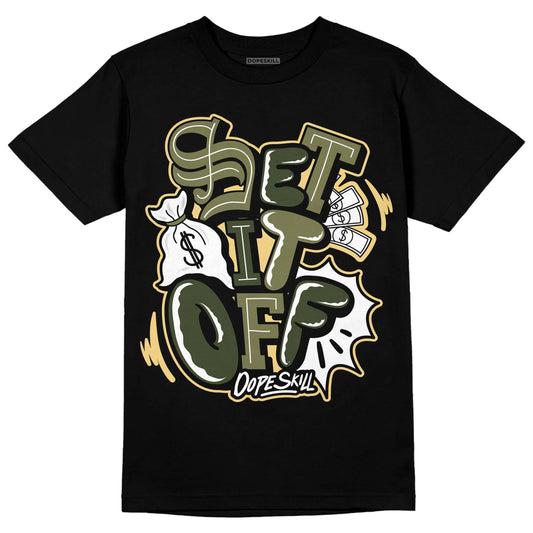 Jordan 4 Retro SE Craft Medium Olive DopeSkill T-Shirt Set It Off Graphic Streetwear - Black