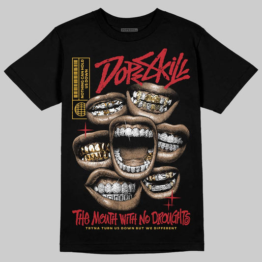 Jordan 14 Retro Ferrari (2025) DopeSkill T-Shirt The Mouth With No Droughts Graphic Streetwear - Black