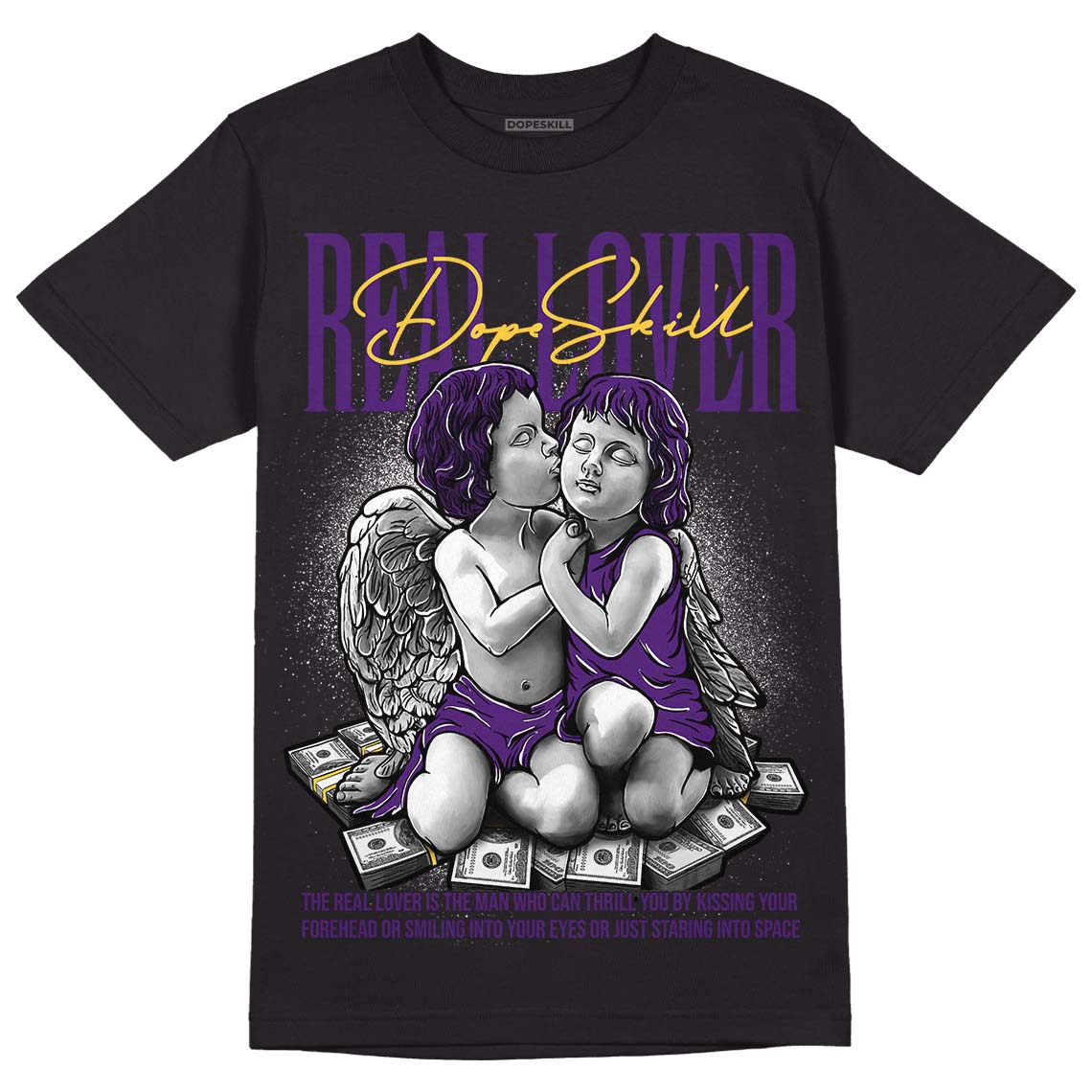 Jordan 12 “Field Purple” DopeSkill T-Shirt Real Lover Graphic Streetwear - Black