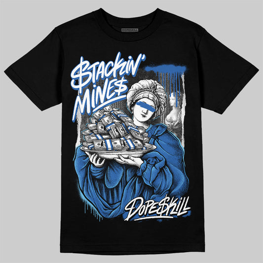 Jordan 12 “Blueberry” DopeSkill T-Shirt Stackin Mines Graphic Streetwear - Black