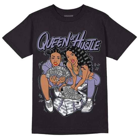 Jordan 5 Retro Low Indigo Haze DopeSkill T-Shirt Queen Of Hustle Graphic Streetwear  - Black