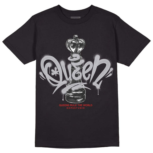 Jordan 13 “Wolf Grey” DopeSkill T-Shirt Queen Chess Graphic Streetwear - Black