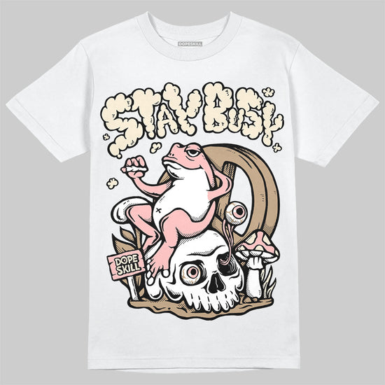 Nike Air Force 1 Low Canvas “Linen” DopeSkill T-Shirt Stay Busy Graphic Streetwear - White