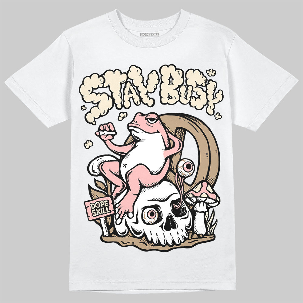 Nike Air Force 1 Low Canvas “Linen” DopeSkill T-Shirt Stay Busy Graphic Streetwear - White