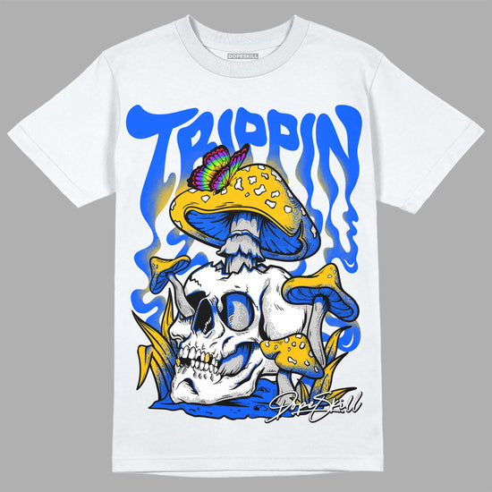 Royal Blue Sneakers DopeSkill T-Shirt Trippin Graphic Streetwear - White