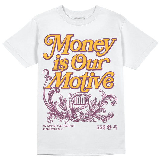Jordan 1 Retro High OG Brotherhood DopeSkill T-Shirt Money Is Our Motive Typo Graphic Streetwear - White
