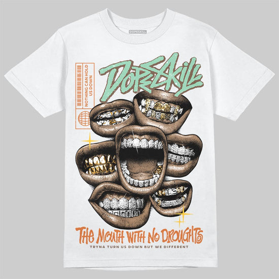 SB Dunk Low Rodeo Tourmaline DopeSkill T-Shirt The Mouth With No Droughts Graphic Streetwear - White 