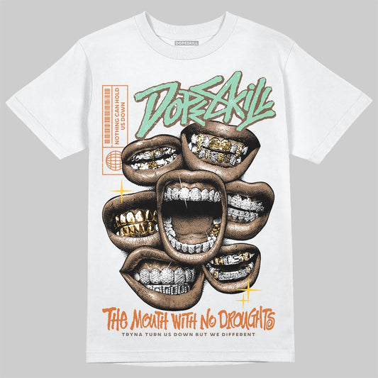 SB Dunk Low Rodeo Tourmaline DopeSkill T-Shirt The Mouth With No Droughts Graphic Streetwear - White 