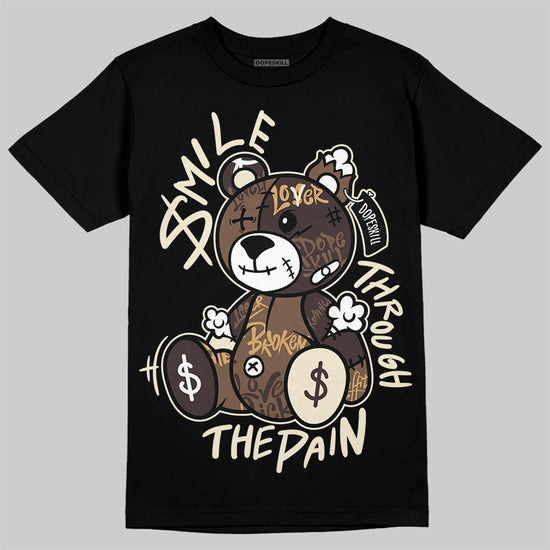 Jordan 5 “Earth/Metallic Gold” DopeSkill T-Shirt Smile Through The Pain Garaphic Streetwear - Black