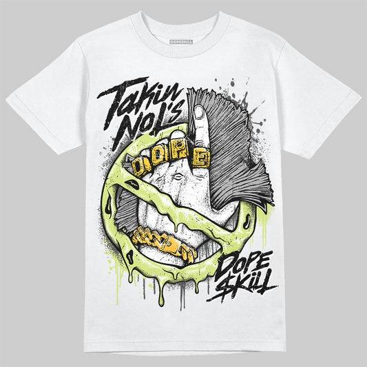 Jordan 4 GS “Light Lemon Twist” DopeSkill T-Shirt Takin No L's Graphic Streetwear - White
