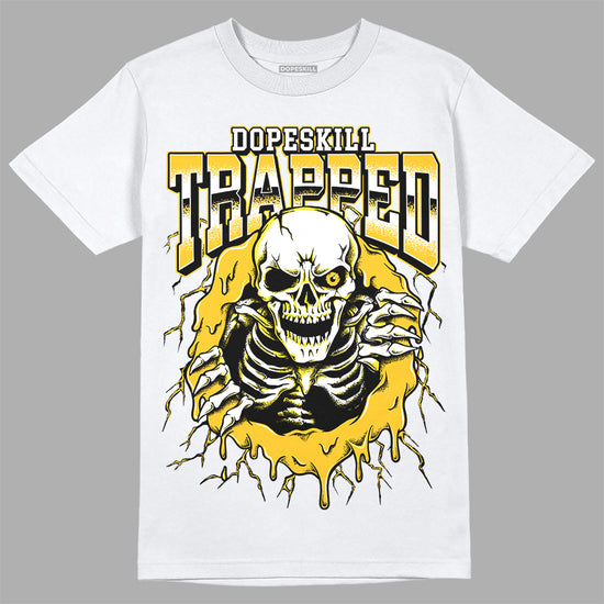 Jordan 4 Retro “Vivid Sulfur” DopeSkill T-Shirt Trapped Halloween Graphic Streetwear - White 