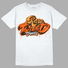 Jordan 12 Retro Brilliant Orange DopeSkill T-Shirt Rare Breed Type Graphic Streetwear - White