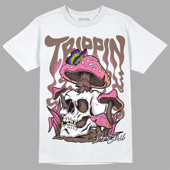 Dunk Low Smokey Mauve Playful Pink DopeSkill T-Shirt Trippin Graphic Streetwear - White 