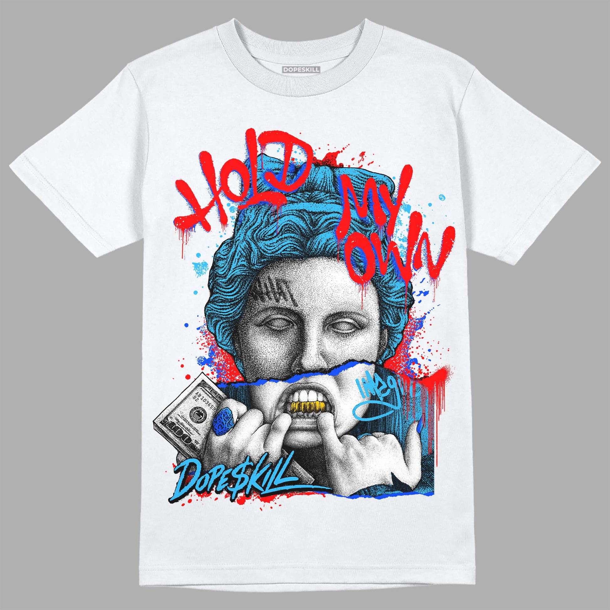 Jordan 2 Low "University Blue" DopeSkill T-shirt Hold My Own Graphic Streetwear - White