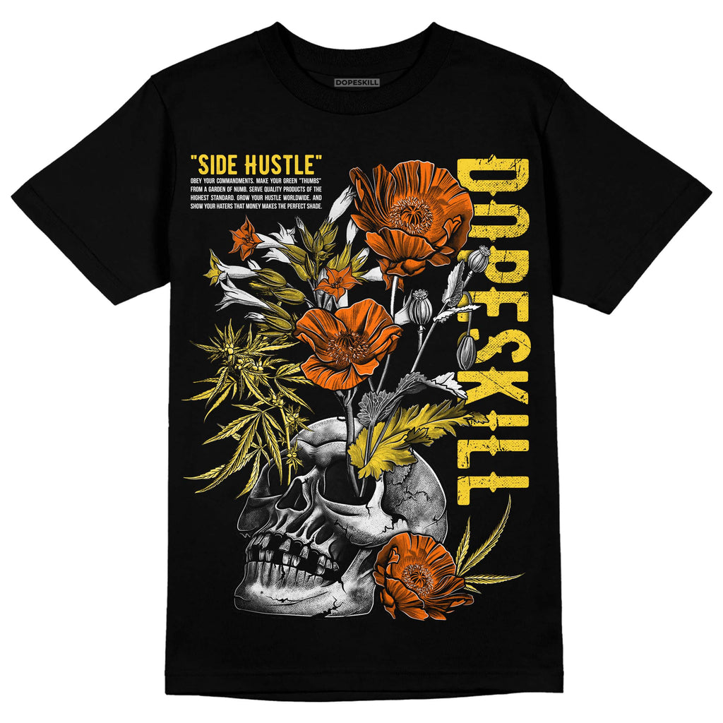 Jordan 4 Thunder DopeSkill T-Shirt Side Hustle Graphic Streetwear - Black 