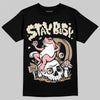 Nike Air Force 1 Low Canvas “Linen” DopeSkill T-Shirt Stay Busy Graphic Streetwear - Black
