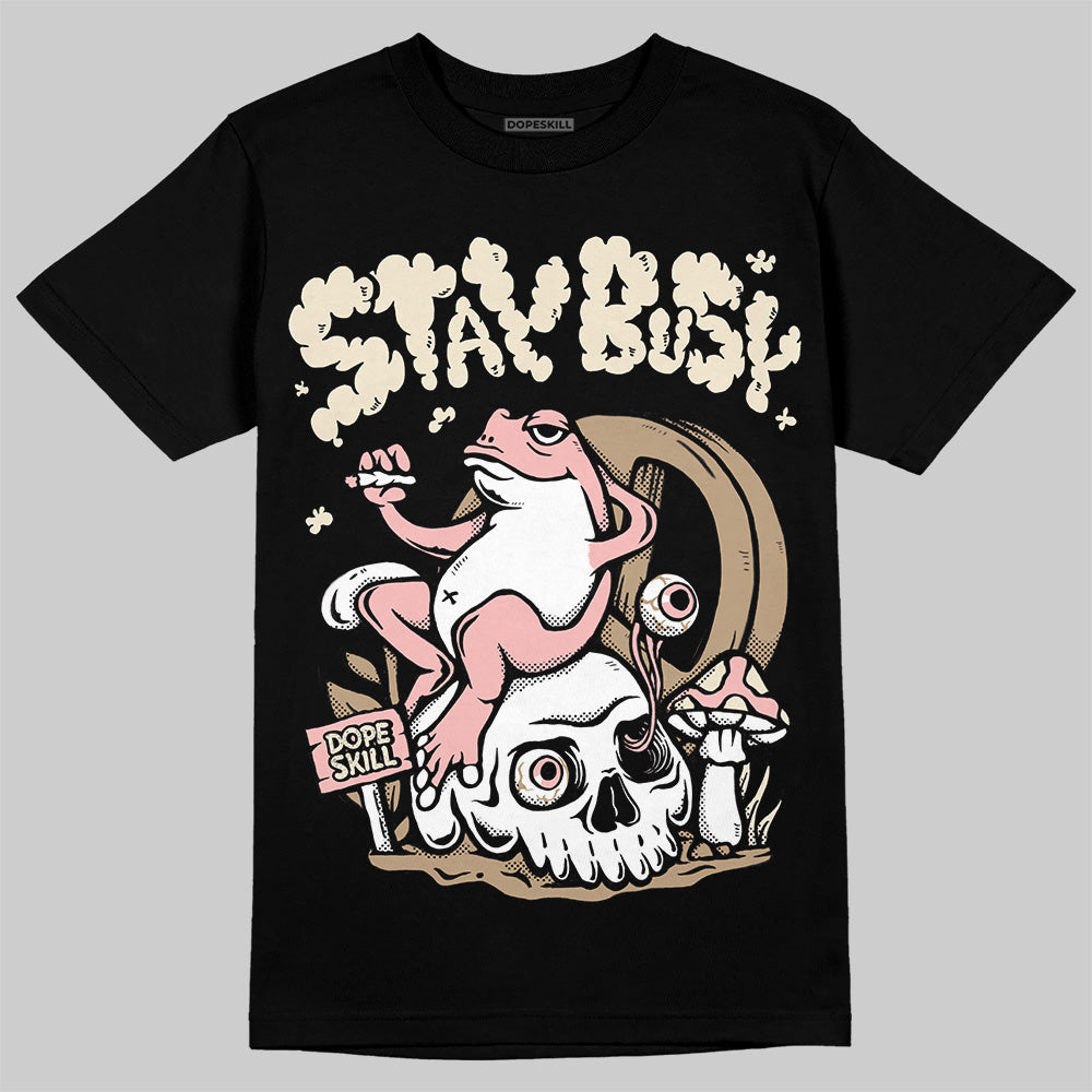 Nike Air Force 1 Low Canvas “Linen” DopeSkill T-Shirt Stay Busy Graphic Streetwear - Black