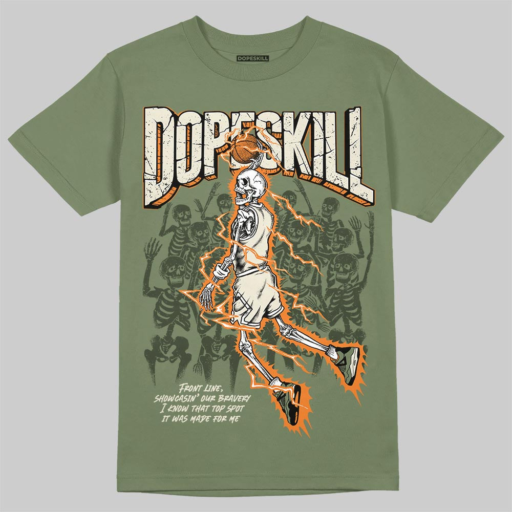 Jordan 4 Retro OG SP Undefeated (2025) DopeSkill T-Shirt Thunder Dunk Graphic Streetwear - Military Green