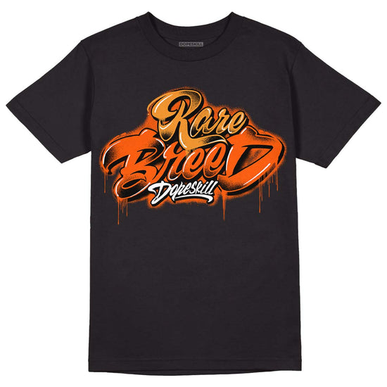 Jordan 12 Retro Brilliant Orange DopeSkill T-Shirt Rare Breed Type Graphic Streetwear - Black