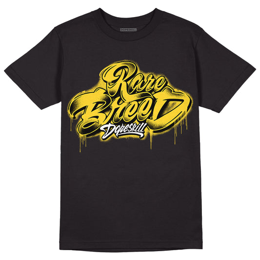 Jordan 4 Tour Yellow Thunder DopeSkill T-Shirt Rare Breed Type Graphic Streetwear - Black