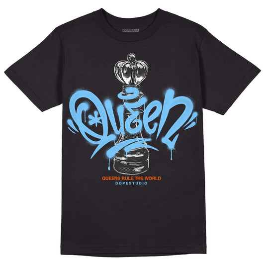 Dunk Low Futura University Blue DopeSkill T-Shirt Queen Chess Graphic Streetwear - Black