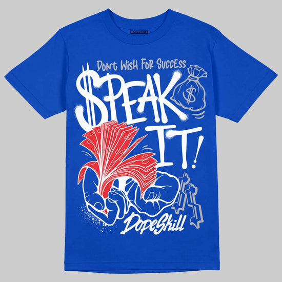 Jordan 12 “Blueberry” DopeSkill Royal T-shirt Speak It Graphic Streetwear