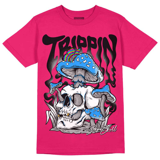 Dunk Low ‘Obsidian Fierce Pink’ DopeSkill Pink T-Shirt Trippin Graphic Streetwear 