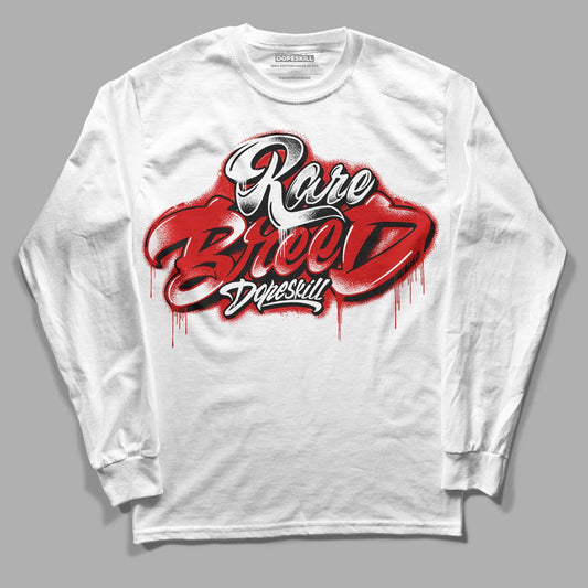 Jordan 1 Retro Low "Black Toe" DopeSkill Long Sleeve T-Shirt Rare Breed Type Graphic Streetwear - White