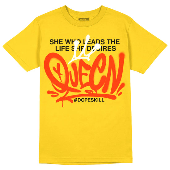 Jordan 6 “Yellow Ochre” DopeSkill Yellow T-shirt Queen Graphic Streetwear 