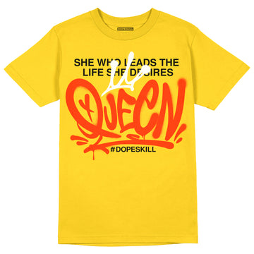 Jordan 6 “Yellow Ochre” DopeSkill Yellow T-shirt Queen Graphic Streetwear 