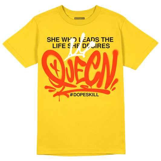 Jordan 6 “Yellow Ochre” DopeSkill Yellow T-shirt Queen Graphic Streetwear 