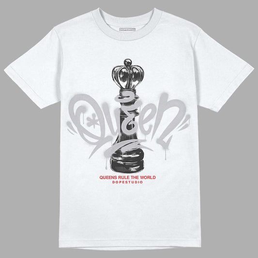 Jordan 13 “Wolf Grey” DopeSkill T-Shirt Queen Chess Graphic Streetwear - White