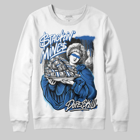 Jordan 12 “Blueberry” DopeSkill Sweatshirt Stackin Mines Graphic Streetwear - White