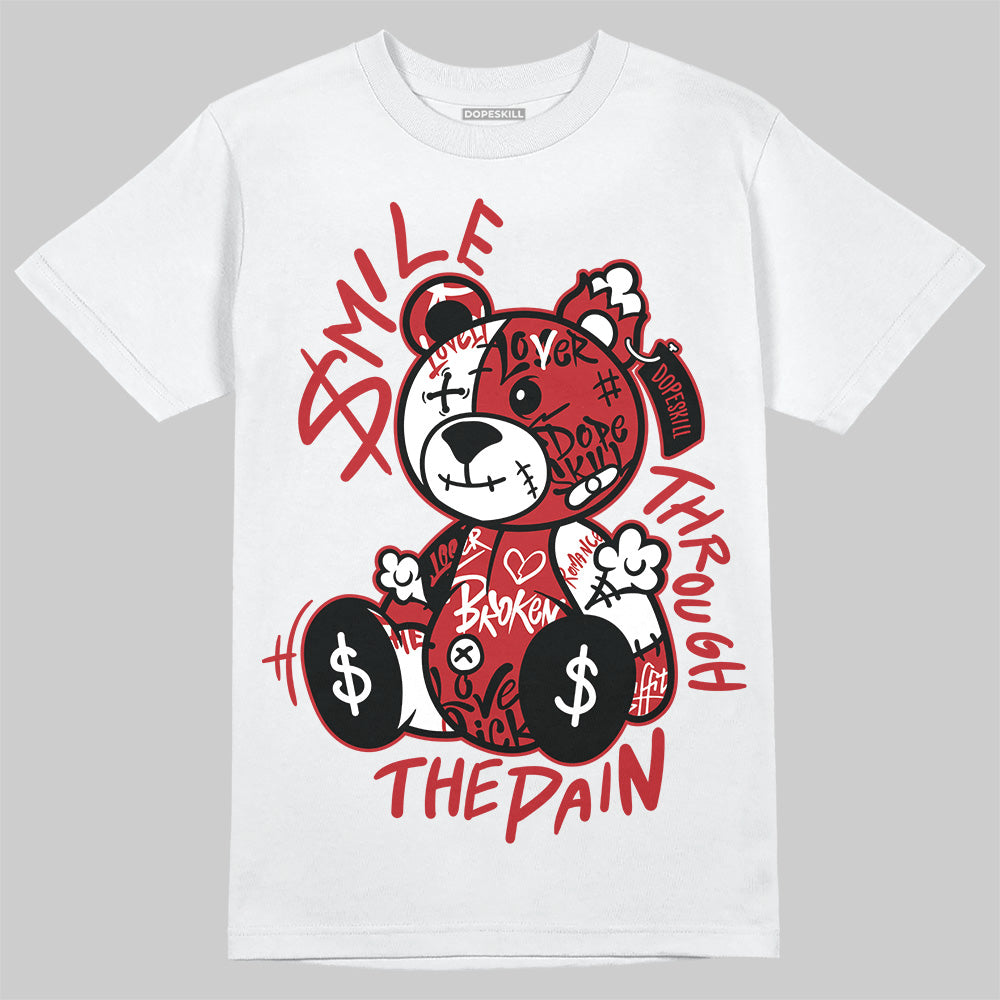 Jordan 1 Retro High OG Black Toe Reimagined DopeSkill T-Shirt Smile Through The Pain Graphic Streetwear - White