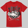 Jordan 5 Retro Fire Red Black Tongue (2025) DopeSkill T-Shirt Trust No One Graphic Streetwear - Red 