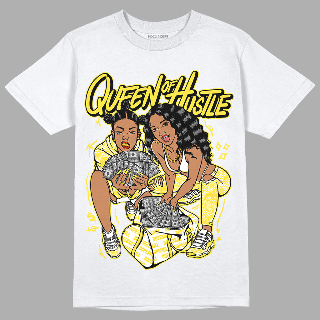 Jordan 11 Low 'Yellow Snakeskin' DopeSkill T-Shirt Queen Of Hustle Graphic Streetwear - White