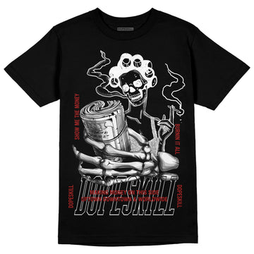 Jordan 14 "Black/White" DopeSkill T-Shirt Show Me The Money Graphic Streetwear - Black 