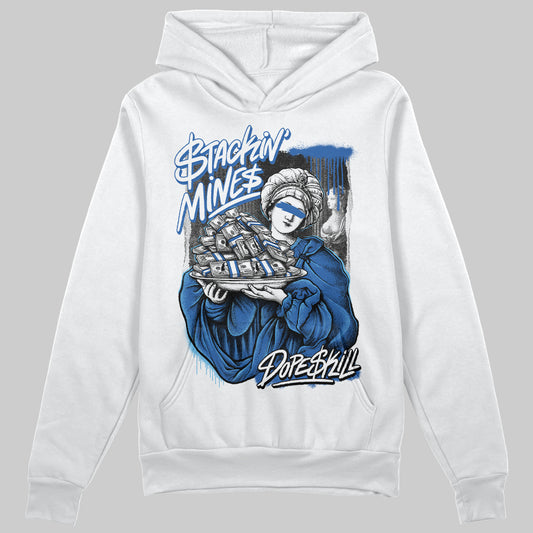 Jordan 12 “Blueberry” DopeSkill Hoodie Sweatshirt Stackin Mines Graphic Streetwear - White